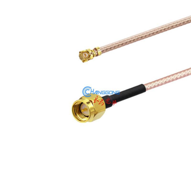

RF Adapter Cable RG178: IPX to SMA-J Male, Inner Thread & Pin, Silver-Plated. 15cm IPX to SMA Male