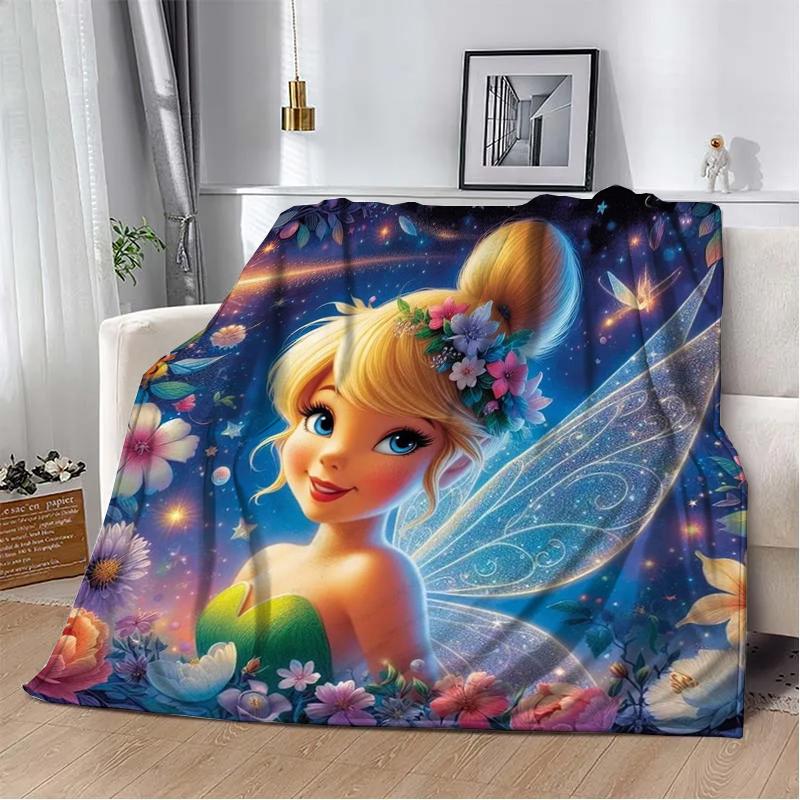 31 Style Disney Tinker Bell Printed Kids Blanket Soft and Warm Bedding for Bed Sofa Outdoor Travel Picnic Cover Blanket Gift Art