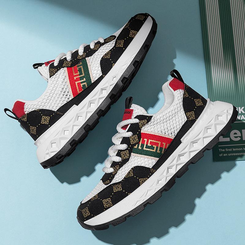 

2025 весна и лето дышащие универсальные новые мужские спортивные и повседневные формованные туфли с круглым носком, модные, для повседневной носки, удобные 44