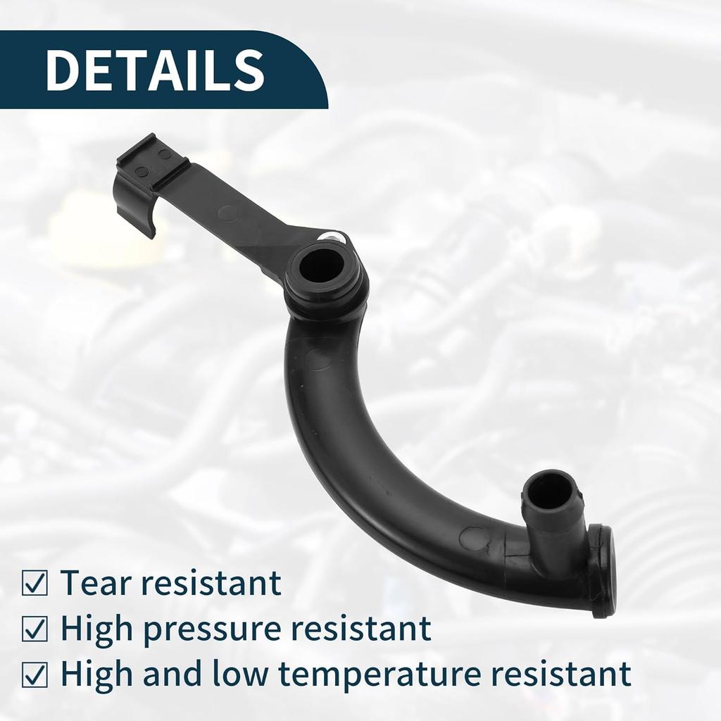 Radiator Coolant Hose for Mercedes-Benz C250 SLK250 2012-2015 Good Sealing No.2712002352 Engine Front Water Pump Cooling Pipe Tube Black 1 Pcs