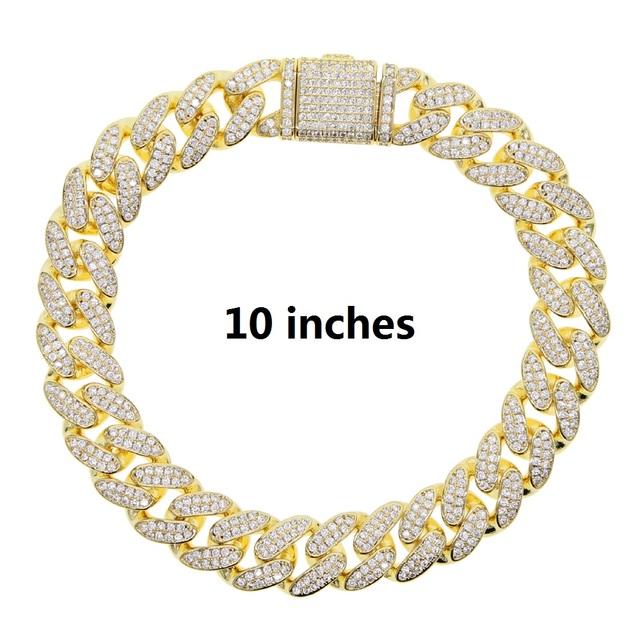 Letní výprodej Ice Out Girl Dámské šperky 12mm 5a Cubic Zirconia Kubánský řetízek na nohy Ledový Girl Anklet