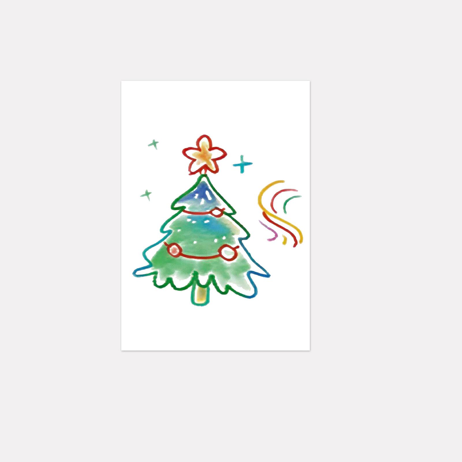 Cartoon Christmas Tattoo Sticker Premium Sense Cute Stick Christmas Tree Arm Tattoo Sticker 7*10