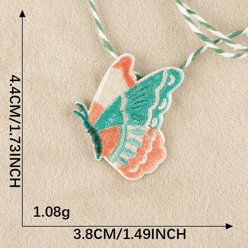 Embroidery label self-adhesive patch cartoon butterfly hand account DIY shoes and hats accessories, national style embroidery cloth sticker