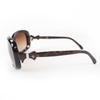 Great CHANEL Sunglasses Ribbon COCO Mark Brown Women 5170-A Used