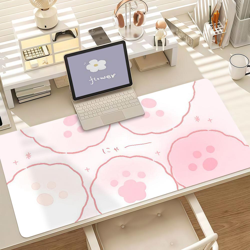 Cute Cat Paw Large Gaming Mouse Pad Antislip Rubber Desk Mat For Laptop Home Office Gaming Desktop Decor