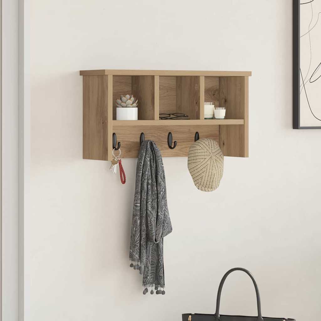 Wall Mounted Nightstand Artisan Oak 50 x 16 x 26 cm