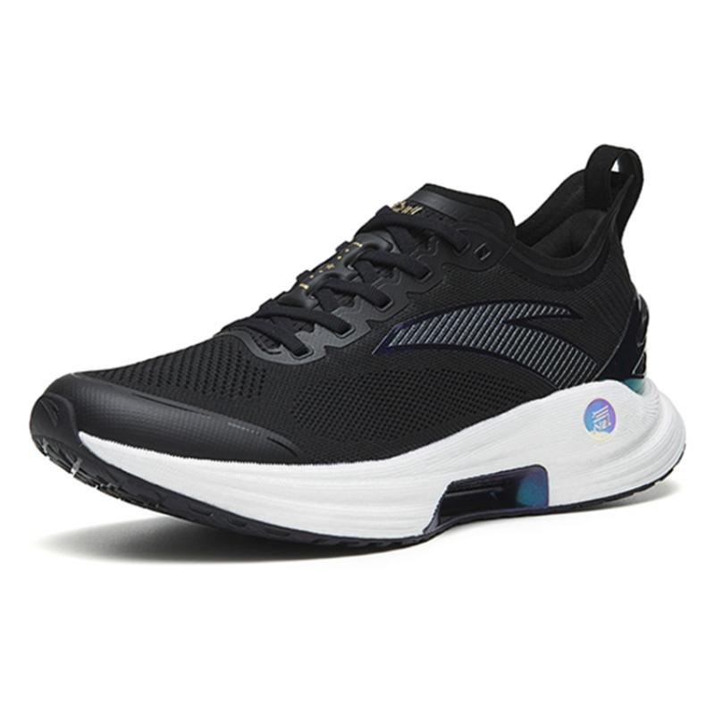 Anta Gen 3.0 Shock Absorbers Slip Resistant, Abrasion Resistant, Breathable Low Top Running Shoes Men's Black White Sneakers 112245580S-1