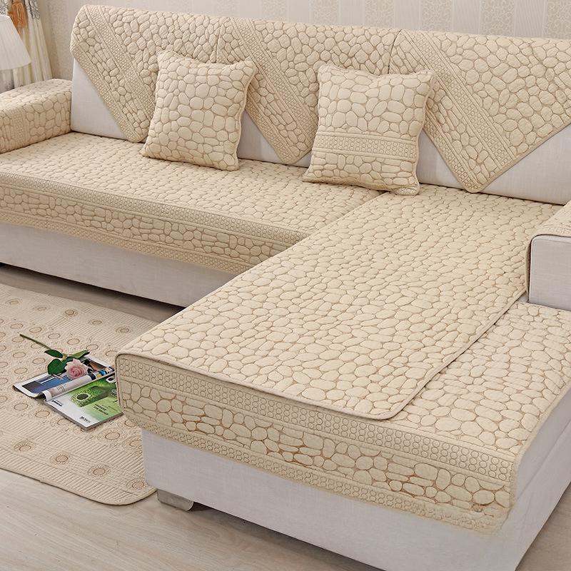 Cotton Sofa Cushion Four Seasons Simplicity Modern Cotton Fabric Living Room Sofa Cover Slipcover Cushion