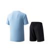 Anta Training Short Sleeve Shorts Summer Casual Sports Suit Men suit Waterfall-Blue 952627202-4