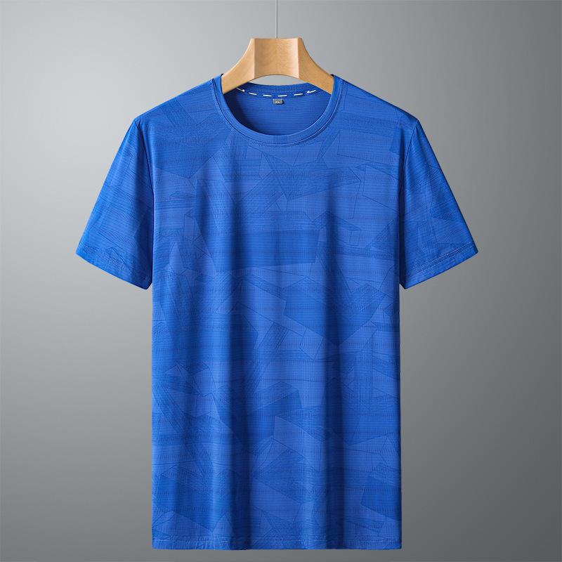 Herren Sommer Casual T-Shirts Atmungsaktives Workout Running Kurzarmhemd Rundhals Lose Große Größe Bequemes T-Shirt