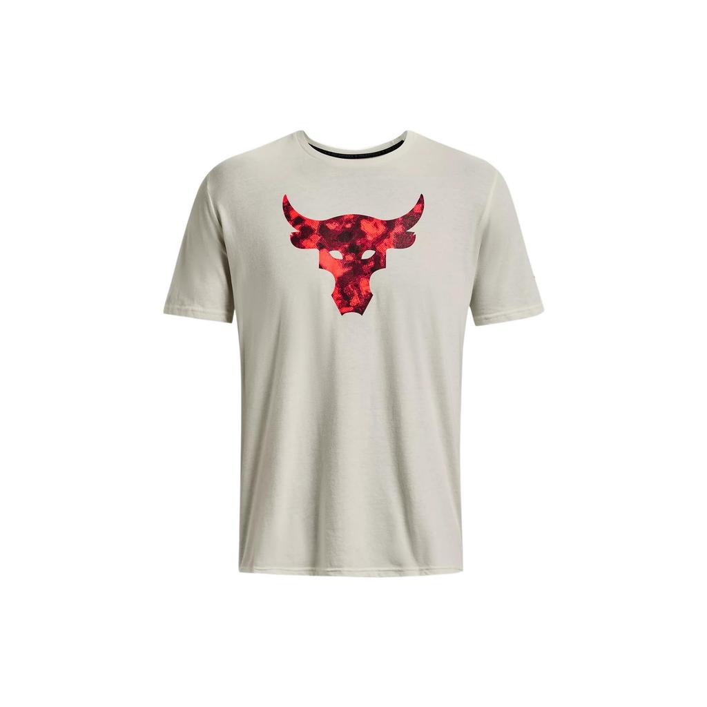 Under Armour Project Rock T Shirt Men's Ivory White 1361733-130