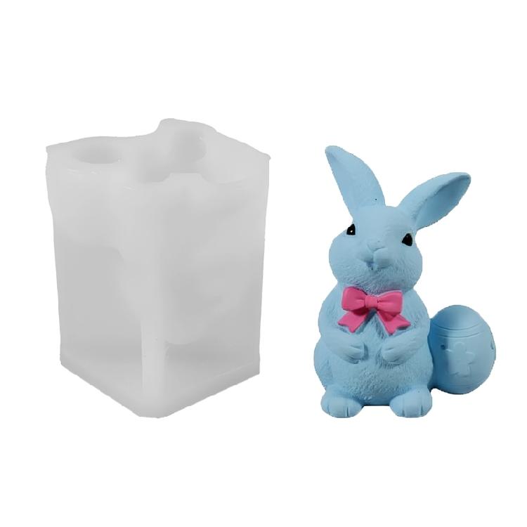 

Easter Themed Silicone Candle Mold Hare Eggs Silicone Molds for Epoxy Resin Making Candle Soap Chocolate Cake Baking