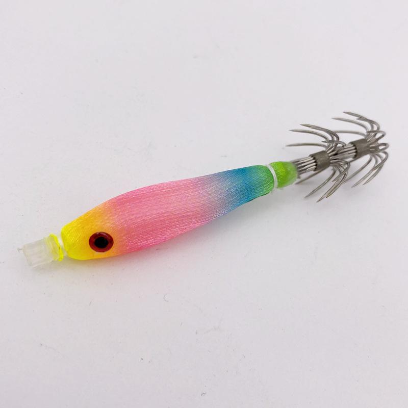 2pcs Blowpipe Hook Squid Jig Luminous Uv Glow In The Dark Hard Turlutte Lure For Fishing Squid Octopus Cuttlefish Artificial Bai