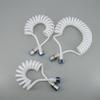Pommeau de douche à ressort flexible blanc 304 de 1,5/3/2 m, tuyau souple en plastique, eau, WC, bidet, pulvérisateur, ligne téléphonique, salle de bains