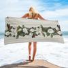 Floral Beach Towel Microfiber Quick Dry Botanical Flower Bath Towel Oversized Sand Free Travel Swim Towels Gift for Women Girl
