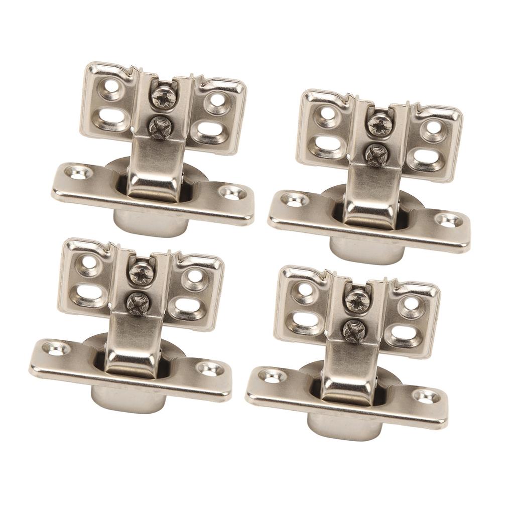 4PCS Cabinet Hinge with 4 Hole Base Cold Rolled Steel Short Arm Cupboard Hinge for Kitchen Bedroom