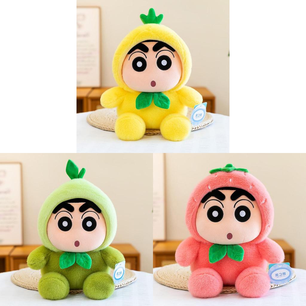Crayon Shinchan Fruit Plush Toy Pineapple Strawberry Avocado Soft Stuffed Doll For Kids
