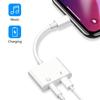 Lightning To 3.5 Mm Dual Ports Dongle Charger Headphone Adapter Jack&AUX Audio 3.5 Mm Earphone Accessory for IPhone IPad