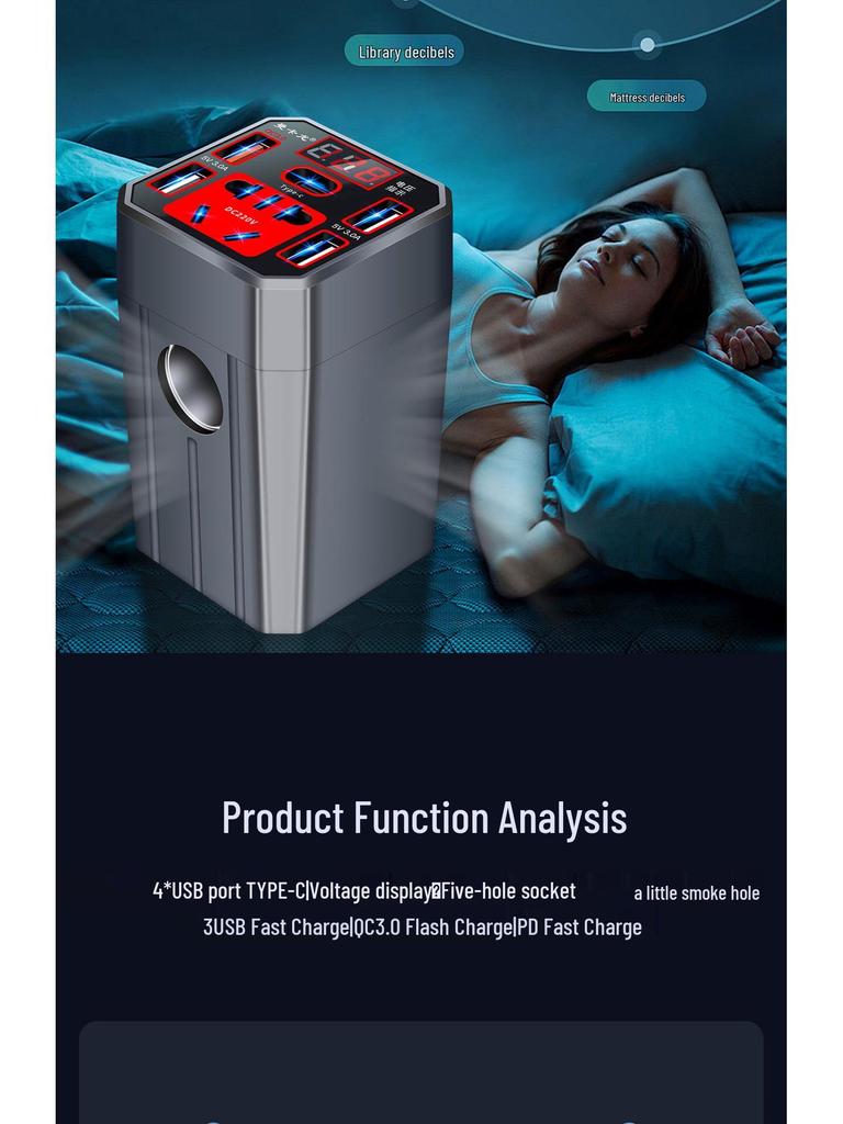 Multifunctional 12V/24V To 220V Car Power Inverter & Charger