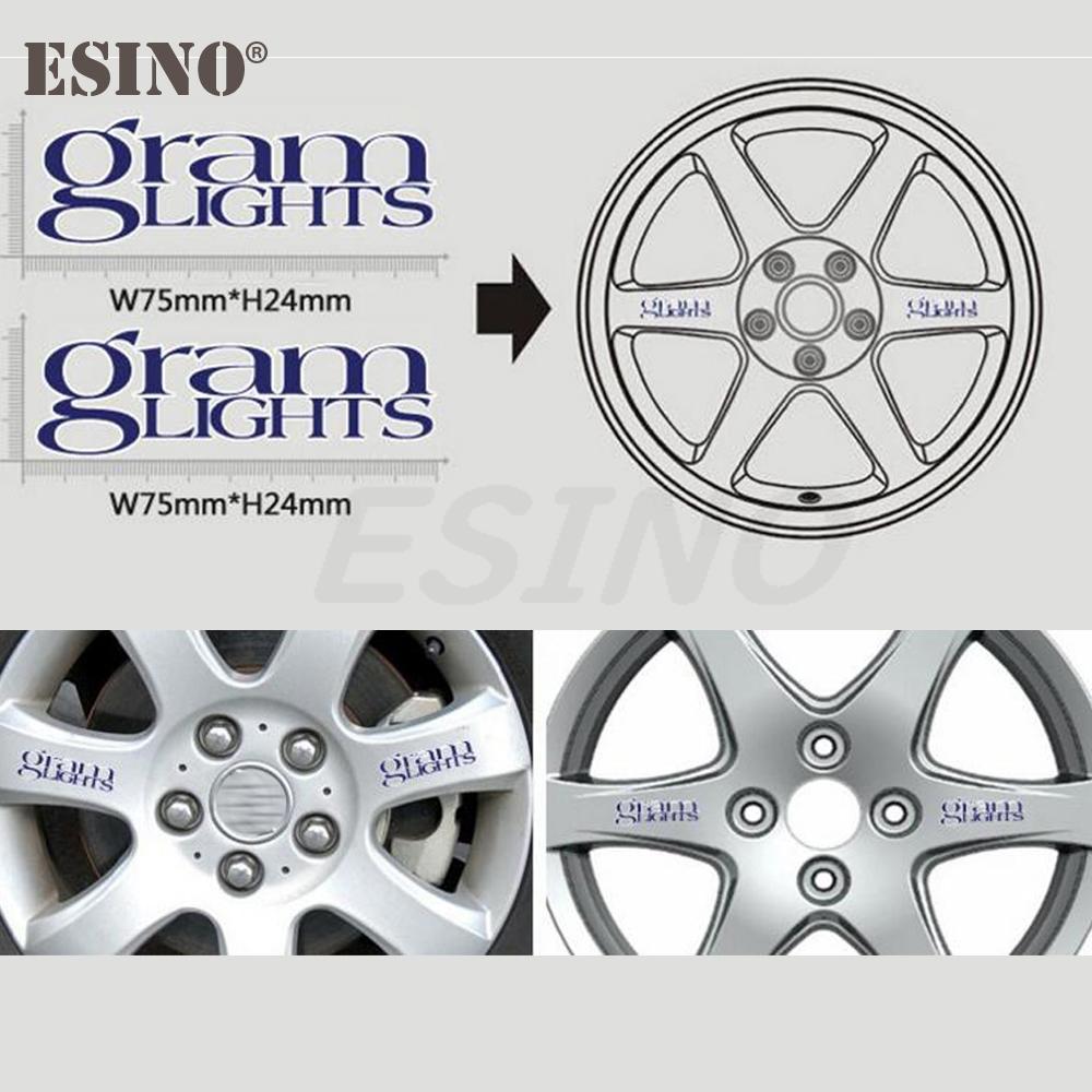 4 x Naklejki Dekoracyjne na Felgi Samochodowe Seria Akcesoria Samochodowe Naklejka do Rays Gram Lights 57C 57CR 57DR 57XR 57Xtreme