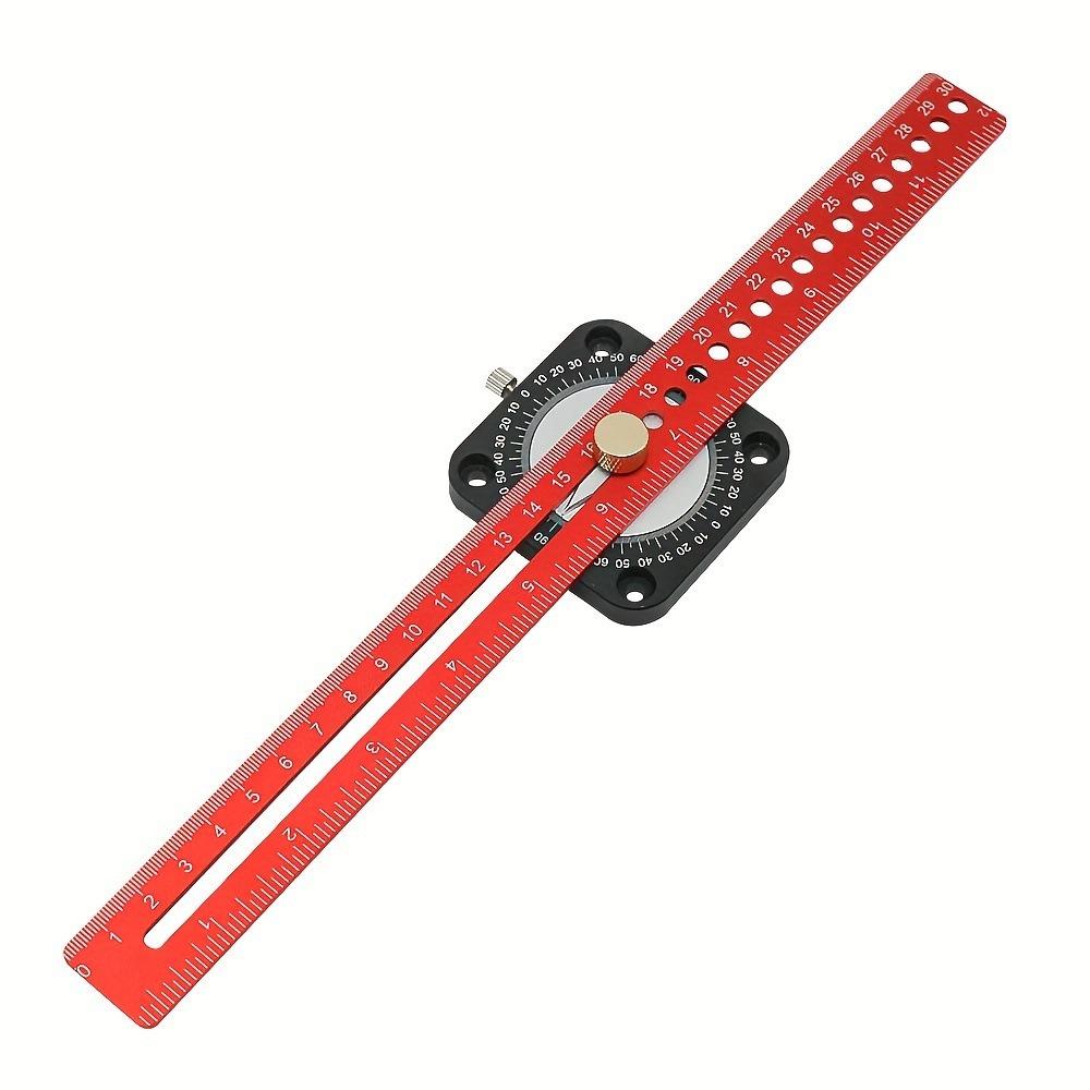 Aluminum Compass Angle Scoring Ruler Adjustable 360° Angle Marking Gauge  Line Drawing
