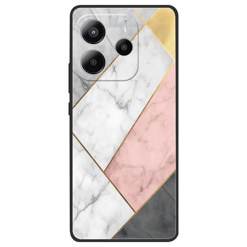 For Redmi Note 14 4G (Europe) Phone Case Marble Painting Pattern Soft Silicone Anti Drop Cover For Xiaomi Redmi Note14 4G Shell