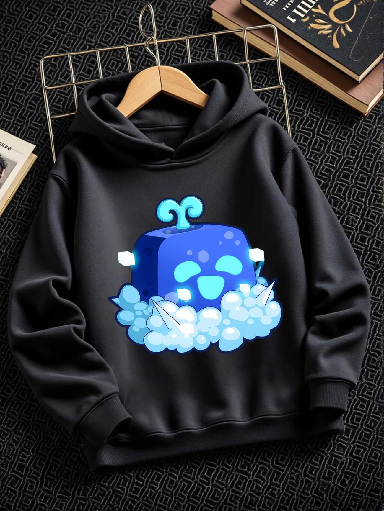 Fruit Box Fun Pullover Hoodie Children Summer Cute Crewneck Street 3-14 Years 100