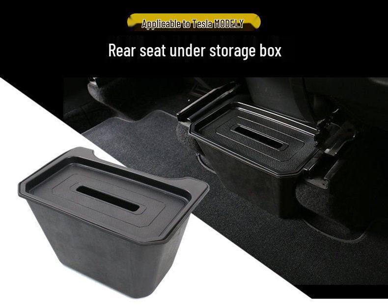 Tesla Model Y Rear Seat Storage Box and Trash Can
