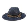 Niche Feather Retro Cowboy Hat High-End Spray Paint Texture Top Hat Travel Vacation Sun Hat