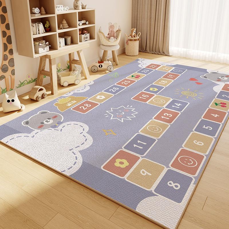 Cute Animal Pig Patterns Carpet Children's Bedroom Crawl Soft Mat Non Slip Sofa Floor Large Area Decor Rug Home Indoor Doormats