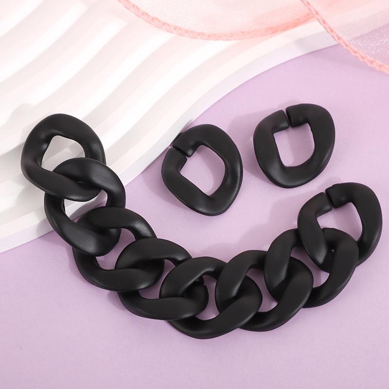 Matte Macaron Oval Buckle Chain - DIY Bag Accessory