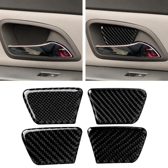 

4Pcs Carbon Fiber Car Door Bowl Decorative Cover Trim Decals for Cruze 2009-2015