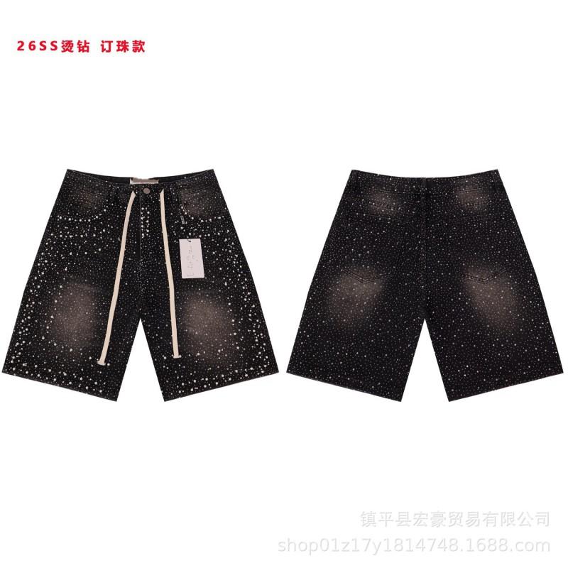 Mens Distressed Oversized Straight Leg Denim Pants With Graffiti Print Washed Effect Casual Jeans