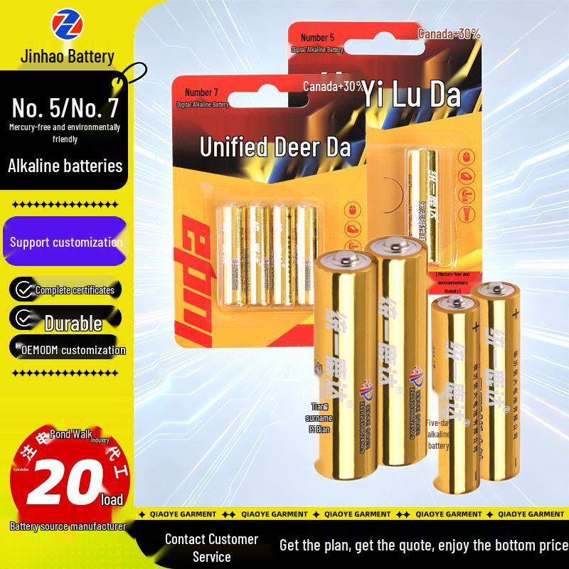 Alkaline Batteries for Remote Control, Flashlight, Mouse - Sizes 5 & 7