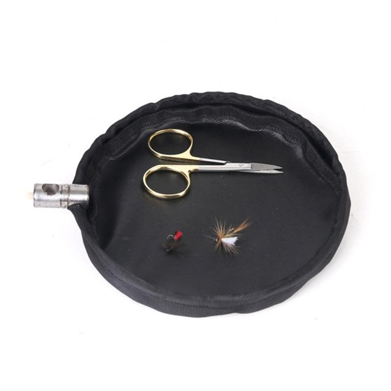 Strumento per Costruzione di Mosche Sacchetto Porta Rifiuti Cestino per Rifiuti Pesca a Mosca Borsa Porta Morsetto da Pesca Accessori per Attrezzatura da Pesca Durevole