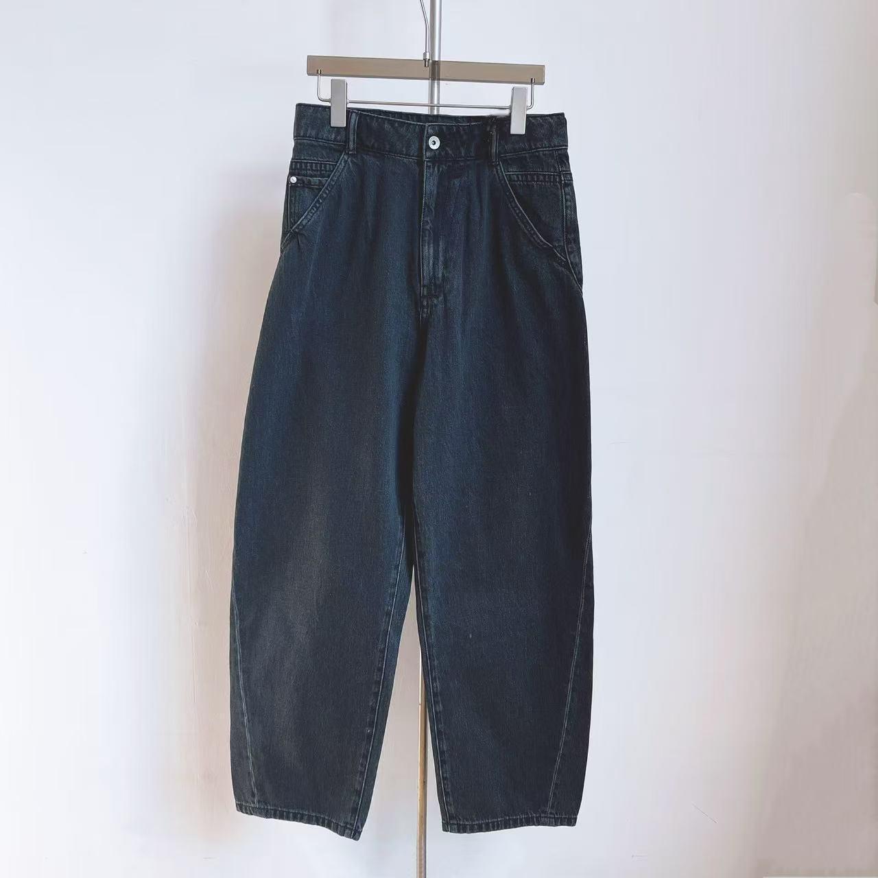 

A3 Casual Wide-Leg Retro Faded Black Jeans with YKK Zipper Extra Large