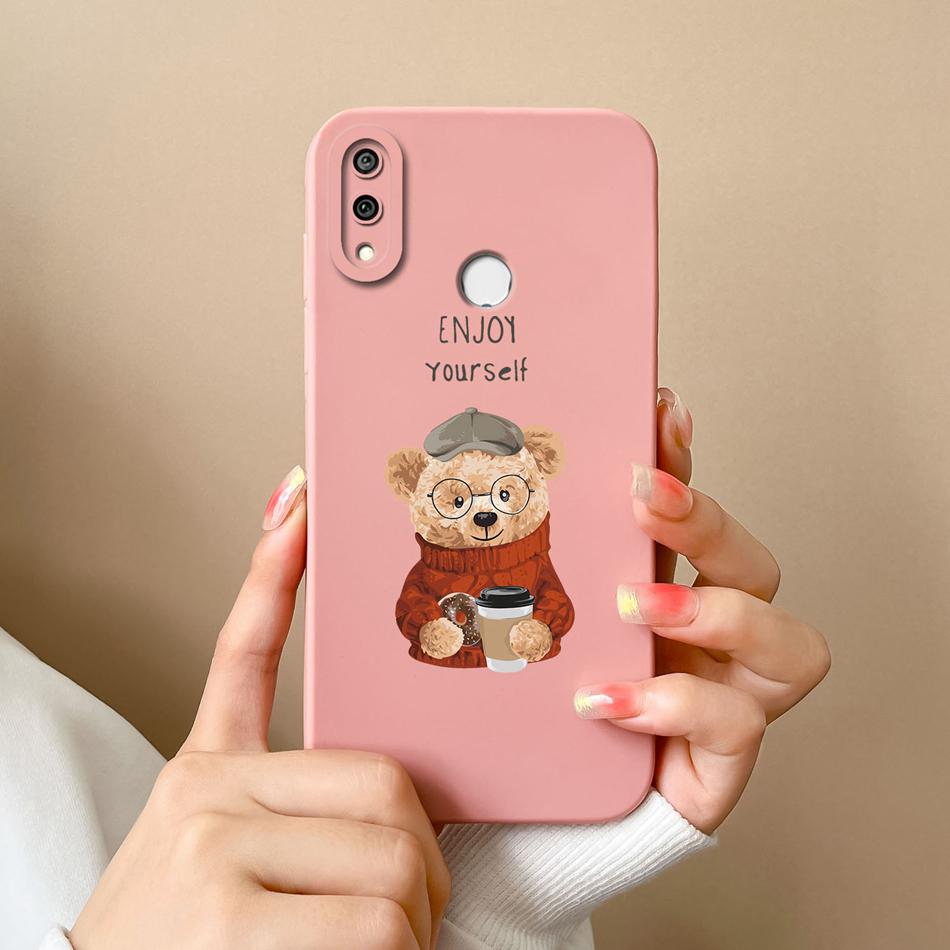 For Huawei Y9 Prime 2019 Phone Case Full Protection Cover For Huawei Y9S Y9A Cute Cartoon Liquid Silicone Anti Drop Bumper Coque