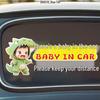 Baby on Board: Keep Distance - Waterproof Rear Window Cartoon Sticker