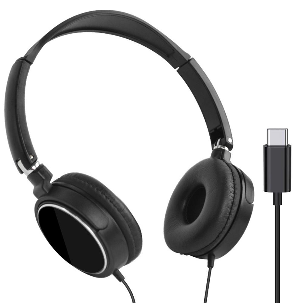 3,5mm/Typ-C Kabelgebundene Kopfhörer Faltbares Verstellbares Headset Bass Stereo Kopfhörer Für PC MP3 Handy Kopfhörer Mit Geräuschunterdrückung