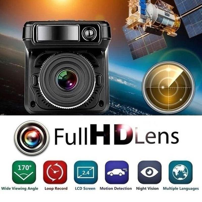 2,4 Zoll 2-in-1 Auto-Fahrrekorder Full HD Auto-Fahrrekorder mit Radardetektor Geschwindigkeitsdetektor DVR
