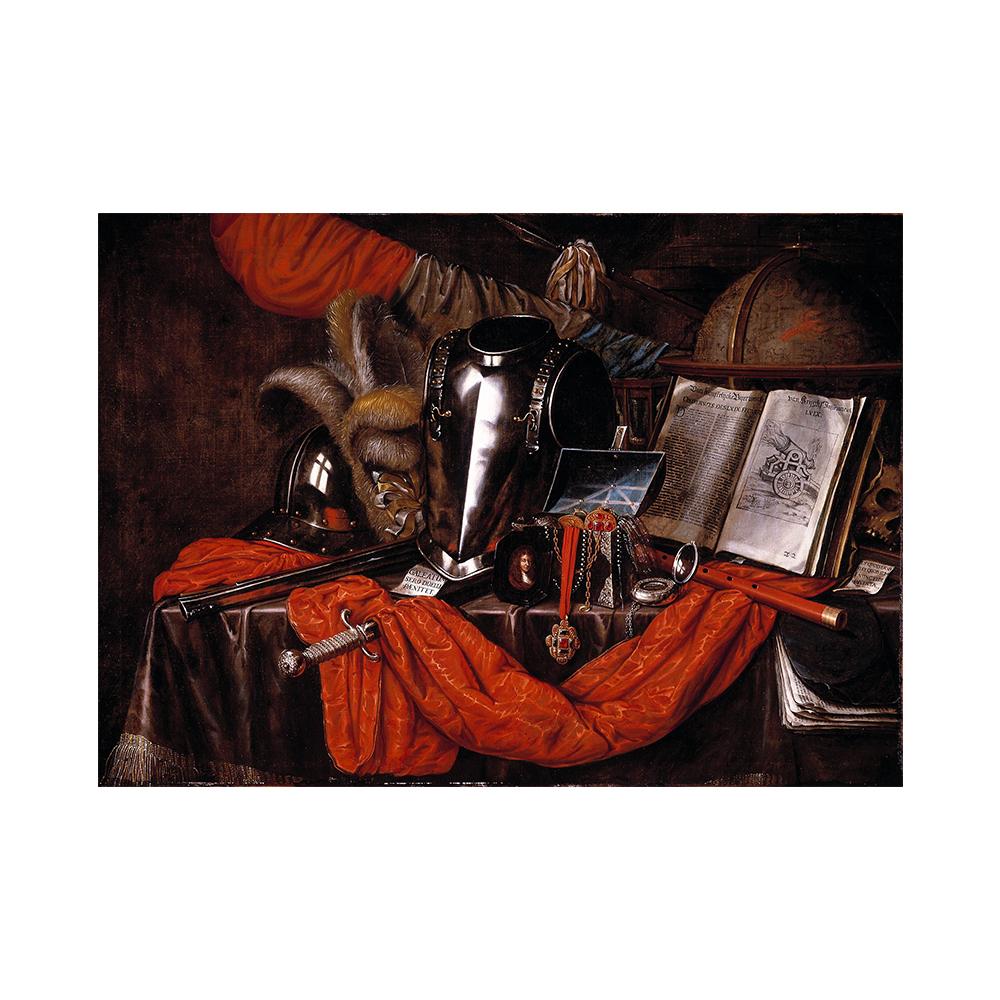 Vanitas by Evert Collier Retro Painting Canvas Print Wall Art Poster Arms Book Picture for Gift Living Room Home Decor Cuadros