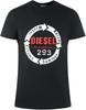 DIESEL Short Sleeve Crew Neck T-Shirt (00SYGP0LAKY) Men's/Women's Size Small (Black) [Parallel Import]
