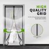 Diamond Mesh Mosquito Proof Door Curtain Summer Mosquito Net, Magnetic Mesh Curtain, Self-adhesive Home Use No Drilling Required