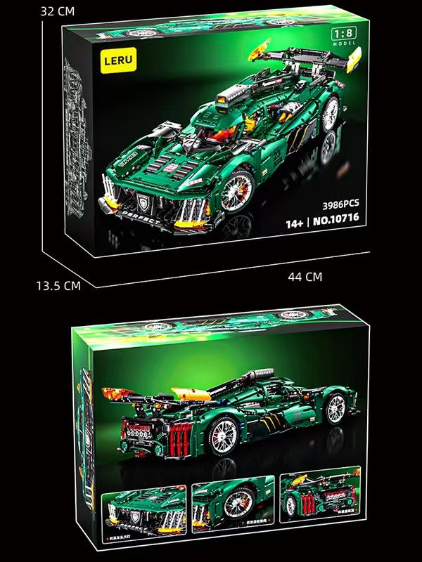 

LERU 10716 Суперкар - 1:Игрушка-конструктор электропокрытый гоночный автомобиль Ле-Ман для детей