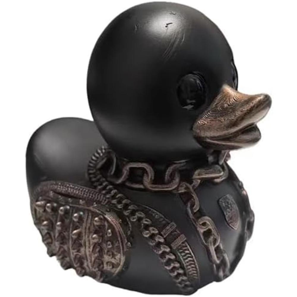 1 pz Anatra a Tema Gothic Punk Rock, Statuetta a Forma di Anatra, Ornamento per Auto Leggero in Resina Fatto a Mano, Regalo per Decorazione Casa Stanza - Stile 3