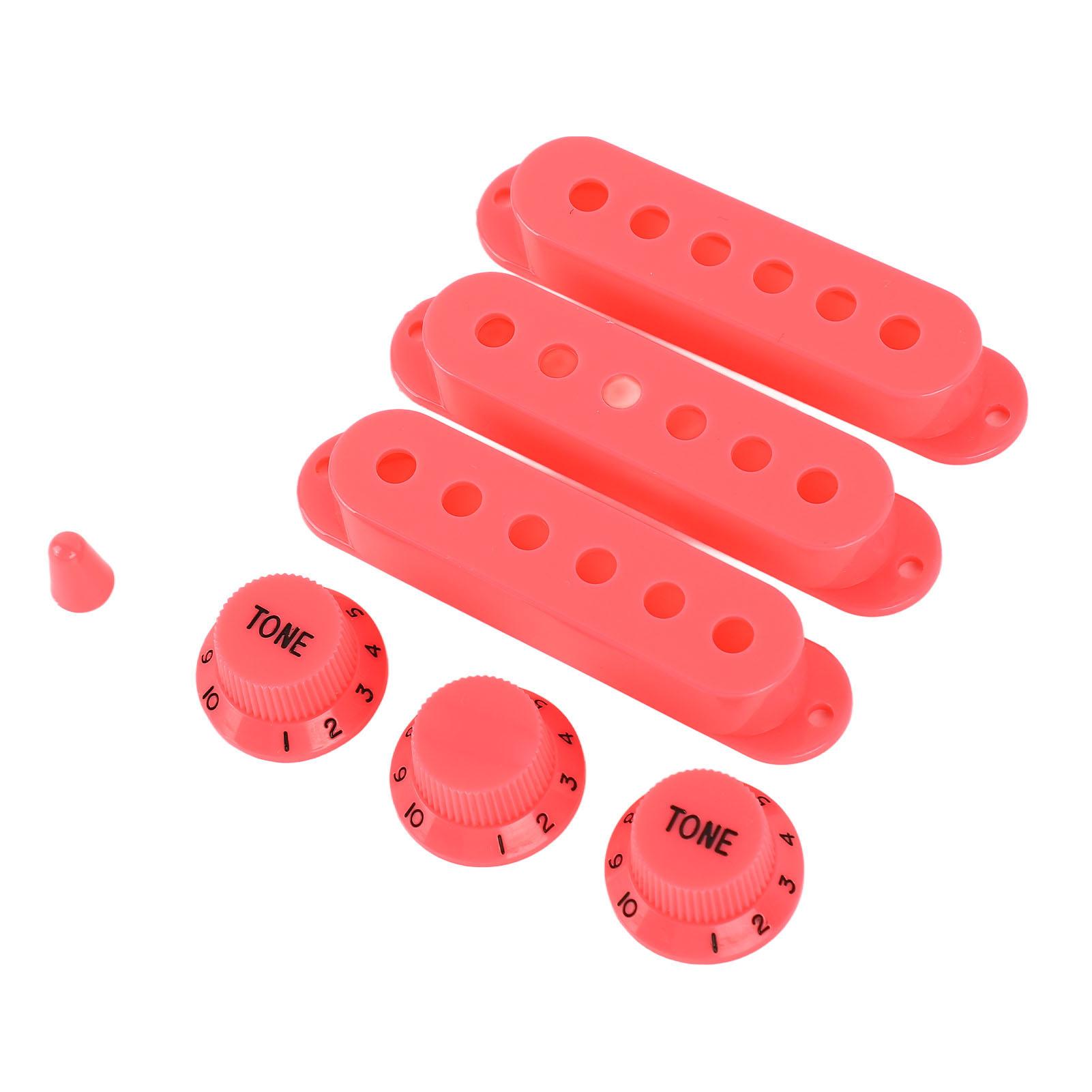 

7 шт. Крышка звукоснимателя для гитары, ручки громкости и тона, наконечник переключателя, пластик для 6-отверстной электрогитары с одинарным звукоснимателем