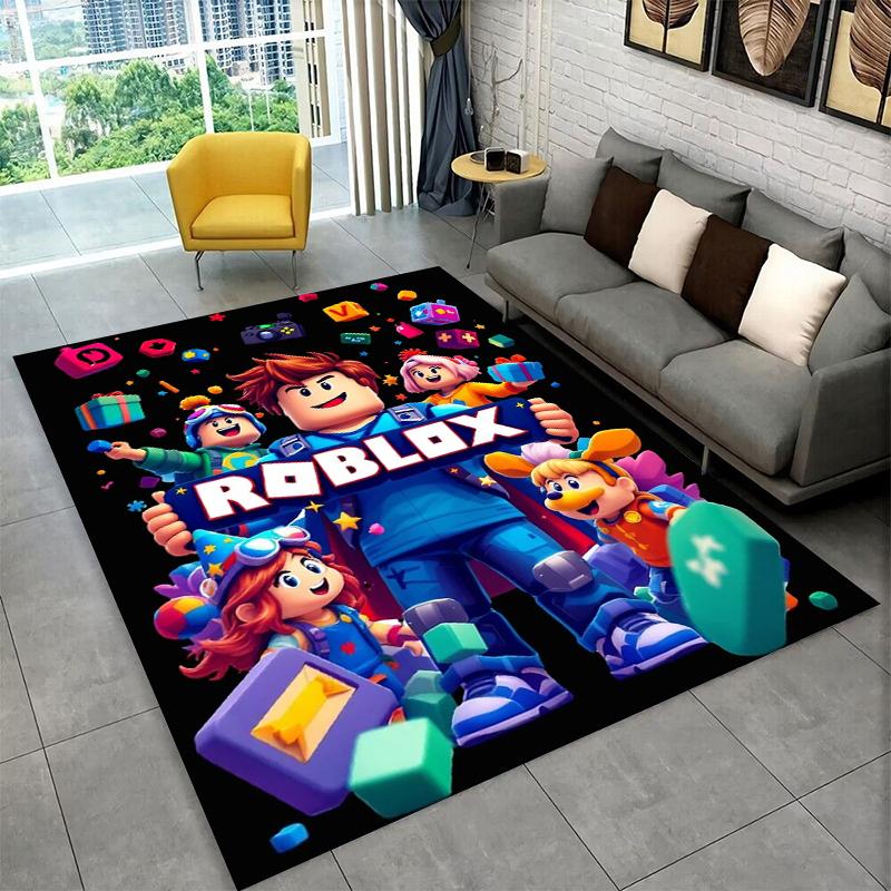 

Cartoon R-Robloxs Game Gamer Carpet Rug for Playroom Bedroom Living Room Sofa Home Decor,kid Area Rug Non-slip Floor Mat 40x60cm