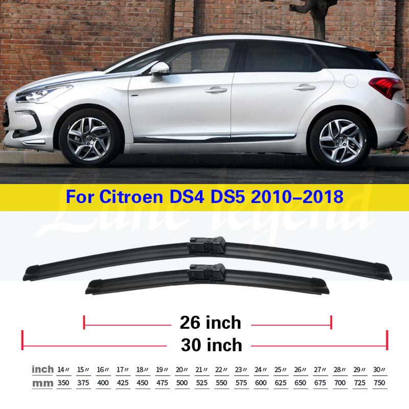 Wiper Front & Rear Windscreen Wiper Blades Set For Citroen DS4 DS5 2010-2018 2011 2012 Windshield Windscreen Window 30"26"7"