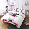 Dog Duvet Cover Set 3D Animal Theme Polyester Bedding Set Queen King Size Cute Pug Dog Printed Cover For Kids Teen Boy Bedspread
