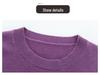 100% Pure Wool Low Neck Sweater for Women 50+, Stylish Solid Color Autumn/Winter Base Layer
